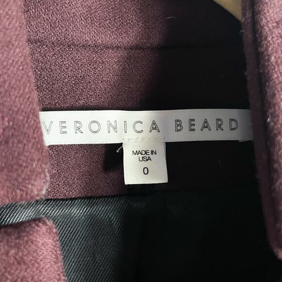 Veronica‎ Beard Uptown Dickey Burgundy Car Coat Wool Cashmere Blend RARE! Sz 0 - Picture 6 of 10